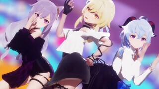 【Genshin Impact MMD/4K/60FPS】Lumine & Keqing & Ganyu 【Gee】