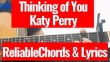 Katy Perry - Thinking Of You Acoustic Karaoke (Chords and Lyrics) Cover
