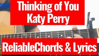 Katy Perry - Thinking Of You Acoustic Karaoke (Chords and Lyrics) Cover