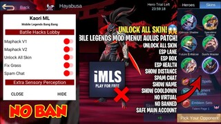 Latest Unlock All Skin & Maphack | Mod Menu Mobile Legends Aulus Patch | 100% Safe Anti Ban For Main