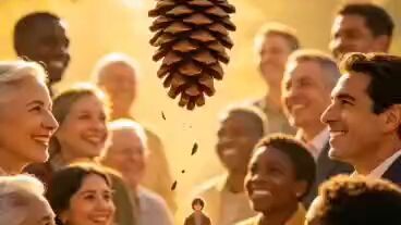 when the pinecone falls to the soil