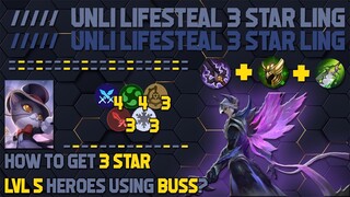 3 STAR LING UNLIMITED LIFESTEAL WEAPON MASTER  SWORDSMAN ELEMENTALIST - Mobile Legends Bang Bang