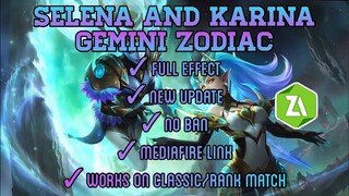 SELENA KARINA GEMINI ZODIAC SCRIPT SKIN PATCH LUO YI MOBILE LEGENDS