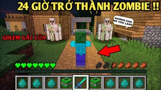 Thử Thách 1 Ngày Trở Thành | ZOMBIE CHỐNG LẠI ĐẠI DỊCH ZOMBIE | Trong Minecraft Pe..!! Phần 2