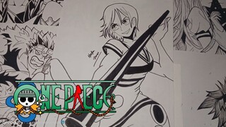 Nami - One Piece || Black and White Art (SPEED DRAWING)