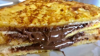 Nutella french toast | เฟรนช์โทสต์สอดใส้นูเทลล่า | อาหารเช้าง่ายๆ | ขนมปังชุบไข่ | ไส้นูเทลล่า