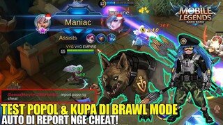 KENGERIAN POPOL & KUPA DI BRAWL MODE - DAMAGENYA MAKIN GILA AUTO MANIAC! MOBILE LEGENDS