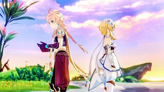 Aether and Lumine Full Reunion - Genshin Impact 4.7