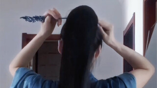 Một chiếc trâm cài tóc, búi một kiểu tóc đuôi ngựa cao! Học theo nào? #NgãVịKhanhCuồngChi #HướngDẫnT