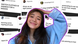 doing EVERY video my subscribers asked for in ONE DAY