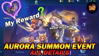 AURORA SUMMON EVENT | ALL DETAILS | Mobile Legends: Bang Bang!