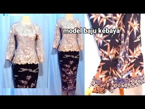 pakaian baju kebaya modern dan rok lipat samping