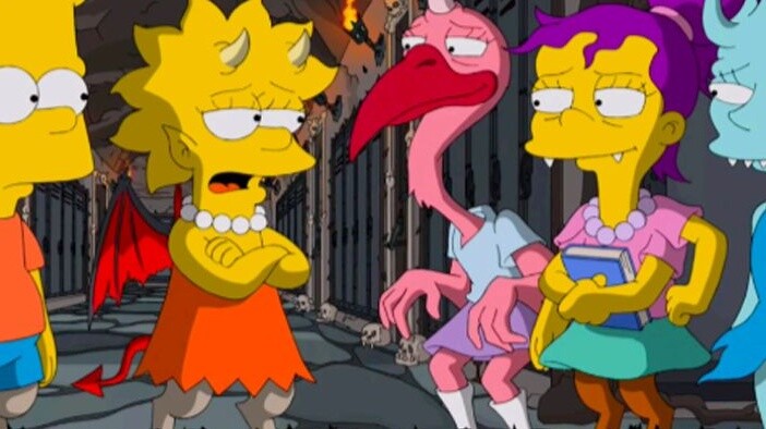 The Simpsons: Gadis itu diculik oleh alien iblis, jatuh ke dalam jurang neraka, dan melawan iblis ya