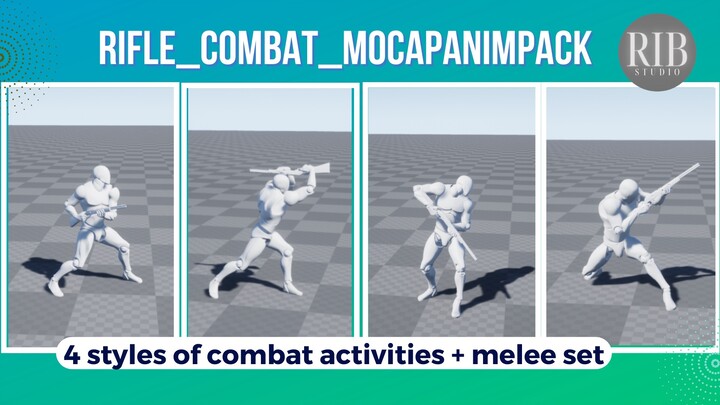 Rifle_Combat_MocapAnimPack 步枪战斗动作捕捉动画包 - UE