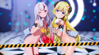 【MMD Hololive  4k/60fps】《Watame (角巻わため) Ayame (百鬼あやめ) 》~《愛包ダンスホールHeart Pie Dancehall HIMEHINA》