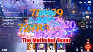 I Call This The Multishot Team Yelan Xingqiu Fischl Yoimiya - Fischl & Aqua R1 DMG Showcase