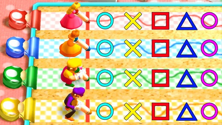 Mario Party: The Top 100 Minigames - Peach Vs Daisy Vs Wario Vs Waluigi (Master Difficulty)