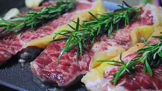 ASMR COOKING EATING WAGYU BEEF STEAK WITH OYSTER MUSHROOM EATING SOUNDS | LINH-ASMR 먹방