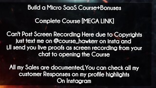 Build a Micro SaaS Course+Bonuses course download