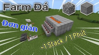 Cách Làm Máy Farm Đá Đơn Giản Trong Minecraft PE | Stone Farm MCPE/BE 1.16/ 1.17