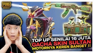 TOP UP UC SENILAI 16 JUTA LANGSUNG GACHA SKIN SULTAN BARU , MOTORNYA KEREN BANGET !! - PUBG MOBILE
