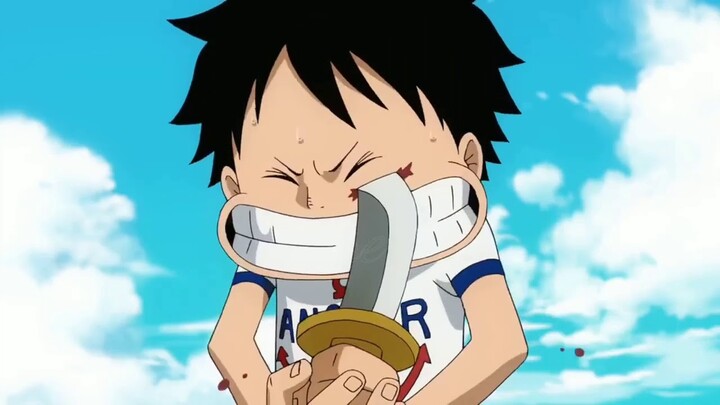 Momen luffy bersama crew akagami shanks