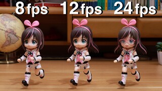 KizunaAI】Stop Motion Animation丨Perbedaan antara Kizuna AI yang berjalan dengan nomor bingkai yang be