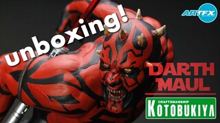 Darth Maul Star Wars 1:7 Scale Kotobukiya ARTFX Japanese Ukiyo-E Style Unboxing