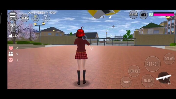 MELAWAN ALIEN #sakuraschollsimulator