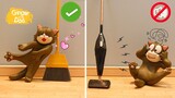 Cats vs Vacuum | Ginger cat Funny Video | Clay Stop motion Animation Short Film