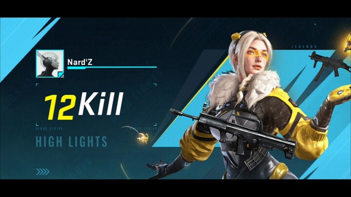 New Map Skyline Beach, 12 Kill, Senjata UMP45 & QBZ95!!! - Blood Strike Highlight