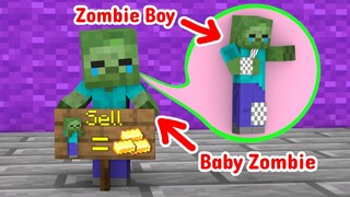 Monster School : Unhappy Baby Zombie - Minecraft Animation