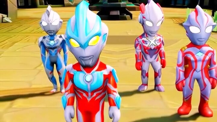 The little Ultramans bravely destroyed the monsters and successfully rescued Zero