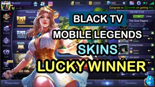 LUCKY WINNERS SKIN GIVEAWAY | BLACK TV | MOBILE LEGENDS
