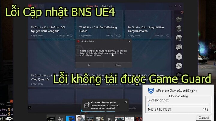 [BNS VN UE4] Cách sửa lỗi khi cập nhật phiên bản mới, lỗi Game Guard không tải được 12/2021.