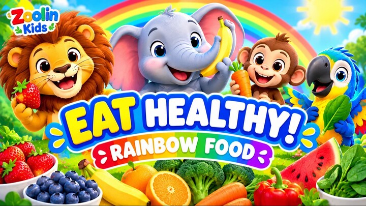 Eat Healthy Like the Animals! Rainbow Food Adventure