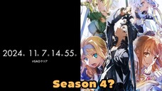 Pengumuman Season 4 SAO?