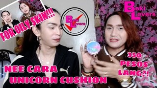 MURANG NEE CARA UNICORN CUSHION ?! PHP 350 CUSHION ?! REVIEW & WEAR TEST | beki lovers | gay couple