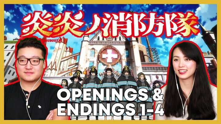 Fire Force Openings & Endings 1-4 Couples Blind Reaction