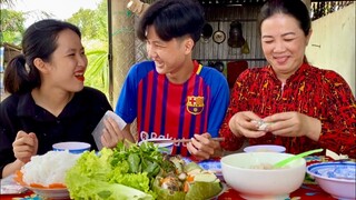 CÁ LÓC HẤP BẦU,BỮA CƠM GIA ĐÌNH MIỀN TÂY | Ẩm Thực Cô Vy