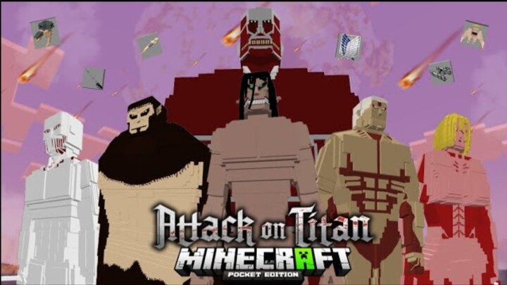 รีวิวแอดออน "ผ่าพิภพไททันสุดเท่" ใน Minecraft มือถือ?🔥 (Attack On Titan) | Minecraft Addon
