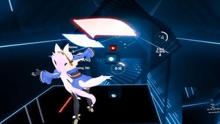 Chaira dalam Beat Saber dengan lagu "Legendary"