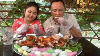 THỎ QUAY TRONG MỀM NGOÀI GIÒN, Ăn Kèm Bánh Bò Ngon Hết Sảy _ 6