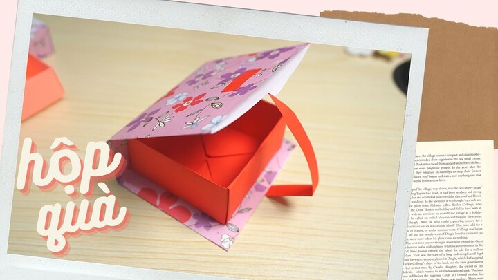 Cách làm hộp quà bằng giấy cực dễ - Cách Gấp Hộp Quà đơn giản Gấp giấy Origami -hộp bằng giấy a4