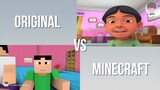 Upin & Ipin - Usahawan Muda 4 (Original VS Minecraft Animation)