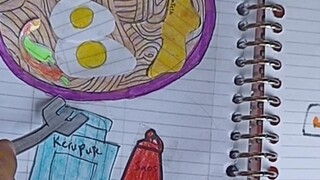 mukbang mie #paperdiy
