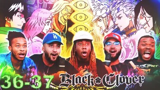 The Third Eye vs Magic Knight Captains! Black Clover Ep 36 & 37 REACTION!
