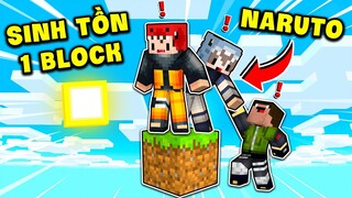 Rex Và Noob Thử Thách Sinh Tồn Trên 1 Block Naruto Trong Minecraft !!!