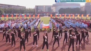 Dance Qinghai shake to welcome the Asian Games, our class's men's group