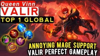 World Rank No.1 Valir | Full Gameplay by [ Queen Vinn ] - Mobile Legeds Bang Bang